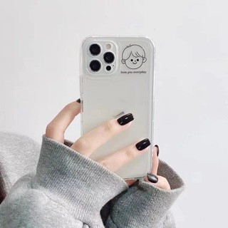 Ốp iphone - Ốp lưng iphone trong suốt cạnh vuông bảo vệ camera love you everyday dành cho ip 6 đến 16promax - u005