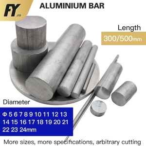 Thanh nhôm FUYI Φ Đường kính 5-24mm Chiều dài 300mm 500mm Nhôm thẳng chất lượng cao Thanh rắn 5 6 7 8 9 10 11 12 1314 15 16 17 18 19 20 21 22 23 24mm