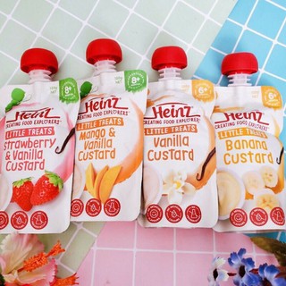Hoa quả nghiền/váng sữa hoa quả Heinz mẫu mới dạng túi 120g cho bé