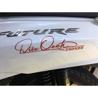 tem dán decal chữ ký dán xe theo yêu cầu