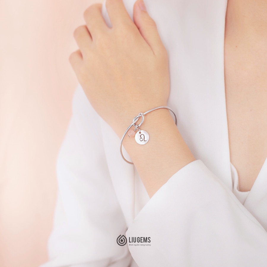 Vòng Tay 12 Cung Hoàng Đạo Liugems Thép Không Gỉ Mix Đá Tự Nhiên Phong Thuỷ Tinh Tế VT01