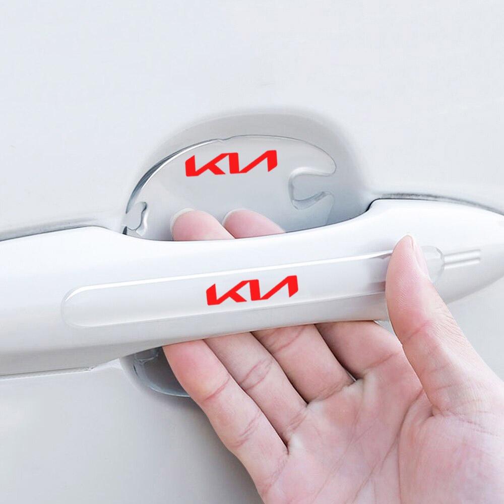 Bộ 4 / 8 Miếng Dán Trong Suốt Bảo Vệ Tay Nắm Cửa Xe Hơi KIA New Morning Forte Spectra Sportage Rio Picanto Sorento K5 K3 Cerato Rondo Grand Carnival