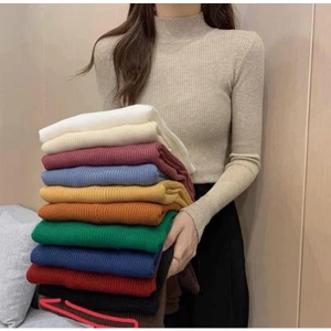 Áo Len Nữ, Áo Len Tăm Dài Tay Cổ ba Phân Trơn Ôm Body Co Giãn Mềm Mịn Giữ Nhiệt Có Nhiều Màu Dễ Phối Đồ