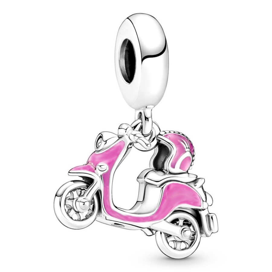 Hạt Charm Màu Bạc Hình Trái Tim / Bông Hoa / Trái Tim Màu Sắc Xinh Xắn Dùng Làm Mặt Dây Chuyền / Tai