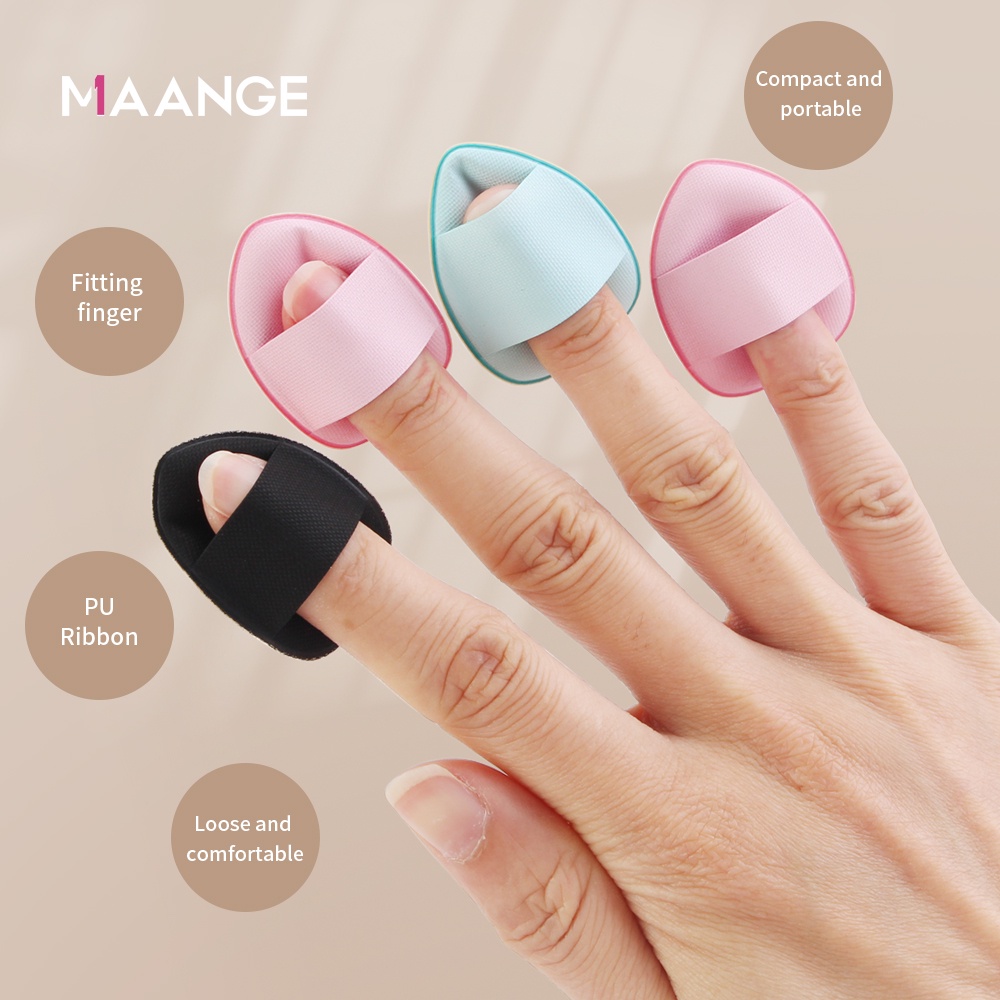 10 miếng mút trang điểm MAANGE hình ngón tay cỡ nhỏ an toàn tiện dụng 51104
