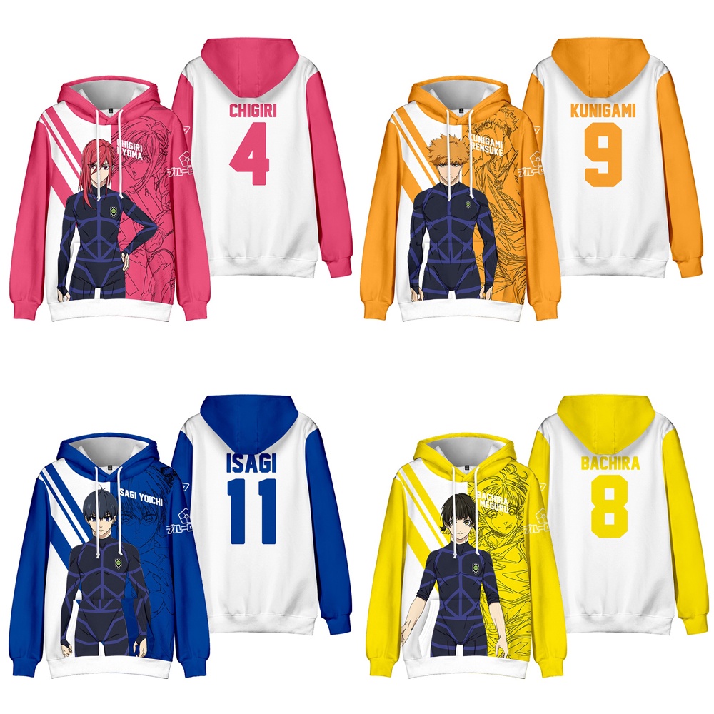 Áo Hoodie In Họa Tiết 3d BLUE LOCK Merchandise BLUE Prison Thời Trang ...