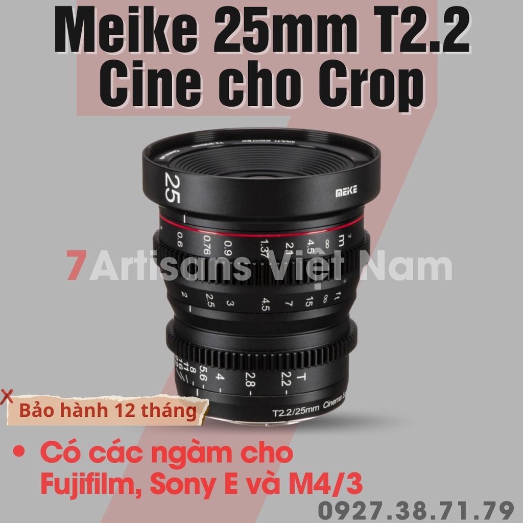 Ống Kính Meike 25mm T2.2 Cine Lens cho M4/3 Olympus/Panasonic