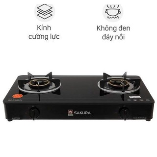 Bếp ga Sakura SA-2375GB-Chính hãng trưng bày-Mặt bếp: Kính cường lực Đầu đốt:Đầu đốt tiết kiệm gas