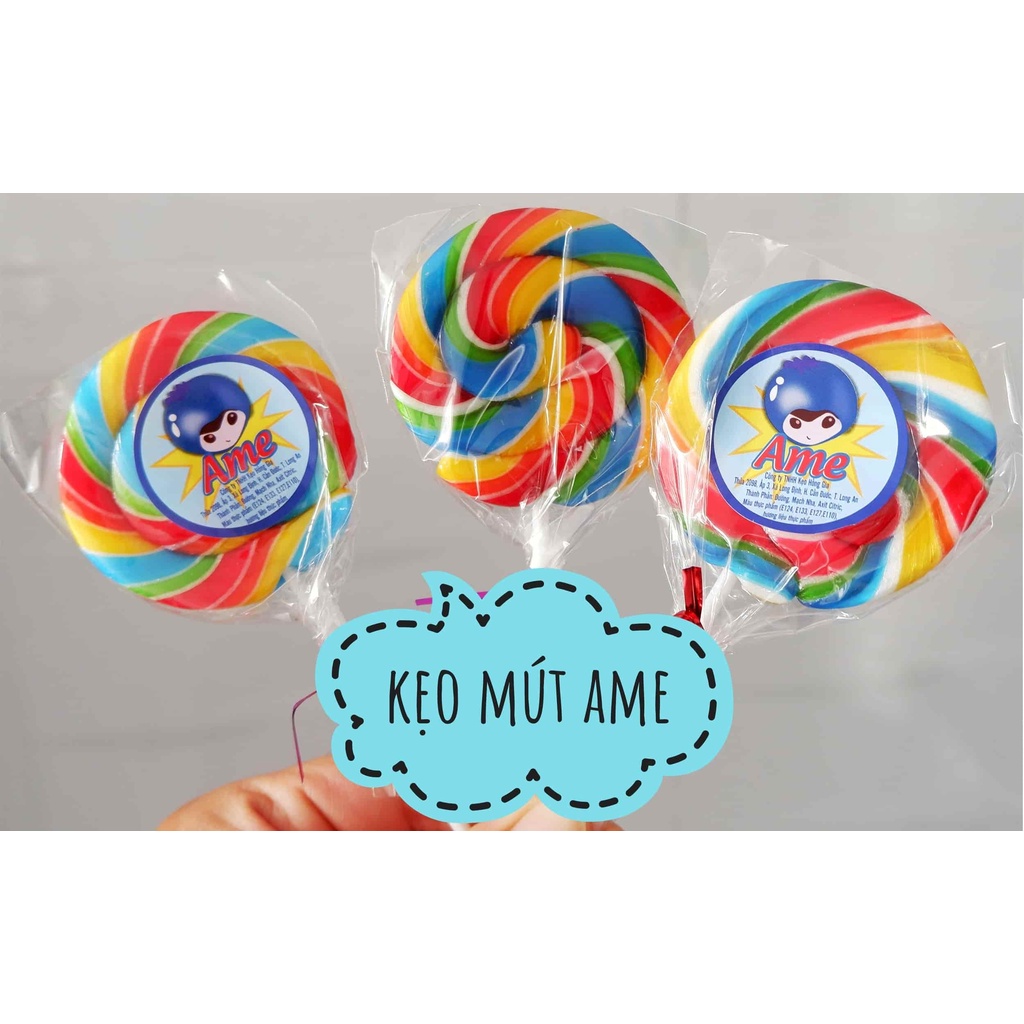 Kẹo mút cầu vồng lolipop handmade