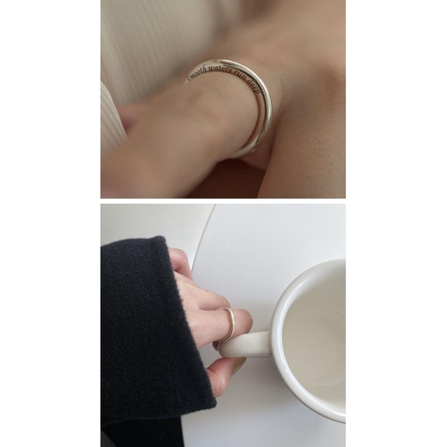 Minimal Nhẫn Sóng Biển Chữ Tiếng Anh Đơn Giản Và Đa Năng Cùng Một Loại Blogger of INS