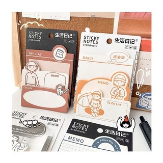 Giấy Note Cute Hoạt Hình Nhớ Nhiều Màu Đồ Dùng Học Tập Sáng Tạo Vintage VPK19