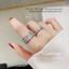 Nhẫn titan nữ không gỉ mạ bạc thiết kế đính đá pha lê cao cấp lấp lánh thời trang trẻ trung thanh lịch
