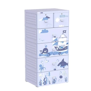Tủ nhựa Mina Duy Tân 5 tầng 6 Ngăn kéo xanh dương ,hồng ,kem,trắng lá,-Họa Tiết Ngẫu Nhiên aladanh-net-vn
