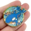 SQ11 Pokemon Huy Hiệu Kim Loại Thổ Cẩm Anime Cosplay Pin Groudon Kyogre Phụ Kiện Thời Trang Túi Mặt Dây Chuyền Quà Tặng
