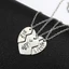 Set 3 Vòng cổ Tình Bạn Mặt Trái Tim Khắc Chữ Best Friend Sister Thời Trang Best Friend Heart Pendant Necklace Adjustable Choker Jewelry Sets Geometry Couple Gift Party Jewelry Accessories Gift