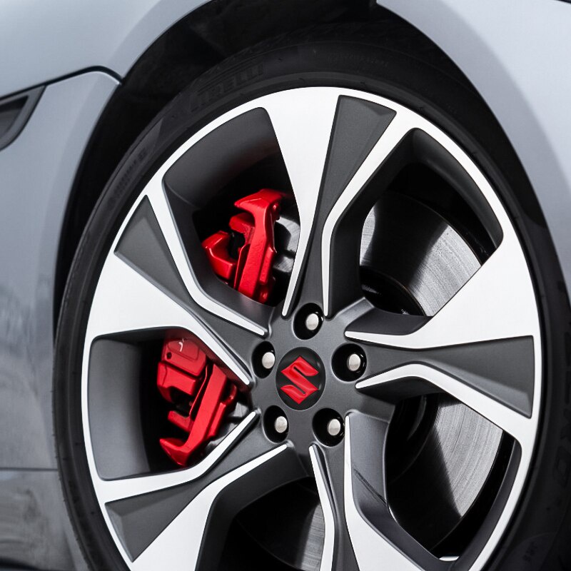 Bộ 4 Miếng Dán Logo 56mm Trang Trí Trục Bánh Xe Hơi Suzuki Swift XL7 vitara Jimny SX4 S-Cross Presso Ciaz ERTIGA Celerio