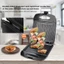 Máy kẹp nướng bánh mì RAF 1400W làm nóng đều 2 mặt khuôn, bánh thơm ngon