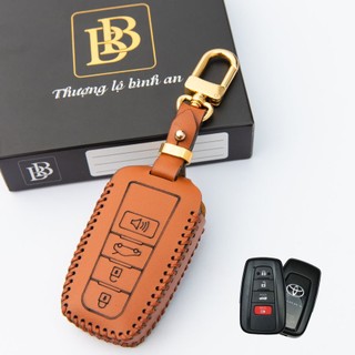 Bao Da Chìa Khóa Ô Tô TOYOTA Camry 19-24, Altis 22-24, Cross 23-24 loại 4 nút da bò thật bảo vệ khoá hàng chính hãng bb