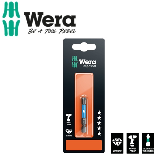 Inserti Esagonali Wera Impaktor 6.0x50mm - Con Rivestimento Diamantato, Per Avvitatori A Impulso - Foto 11