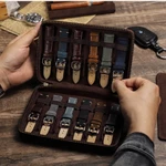 Hiram Da Thật Chính Hãng Retro Dây Đeo Đồng Hồ Hộp Sắp Xếp 12 Khe Nam Dây Đeo Đồng Hồ Du Lịch Túi Bảo Quản Dây Đồng Hồ Cho Vòng Tay Apple — ảnh 2