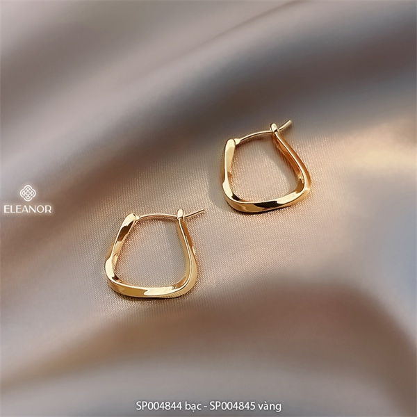 Bông tai nữ chuôi bạc 925 Eleanor Accessories hình học khuyên tai basic phụ kiện trang sức 4844