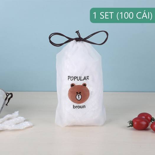 Màng bọc thực phẩm có túi gấu set 100 chiếc