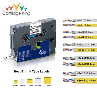 Ống Co Nhiệt 5.8 / 8.8 / 11.7mm Tương Thích Với Máy In Brother PT H500 E300VP E500 E550WVP P750WVP P700 HSe231 HSe 231Se-231
