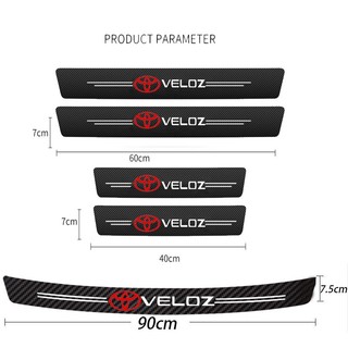 Sticker Sợi Carbon Dán Bảo Vệ Cửa Xe Hơi Chống Trầy Xước Cho Toyota Veloz 2022 GR Sport