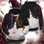 GC1 Anime Đen Cỏ Ba Lá Áo Dài Tay Áo Chui Đầu Áo Rời Áo Unisex Hoody 3D In GC1