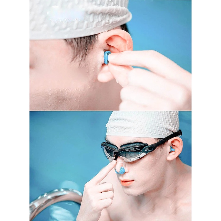 Ảnh Bộ kit bịt tai và bịt mũi Cleacco chất liệu silicone BORO SPORT ( Giao màu ngẫu nhiên ) 2