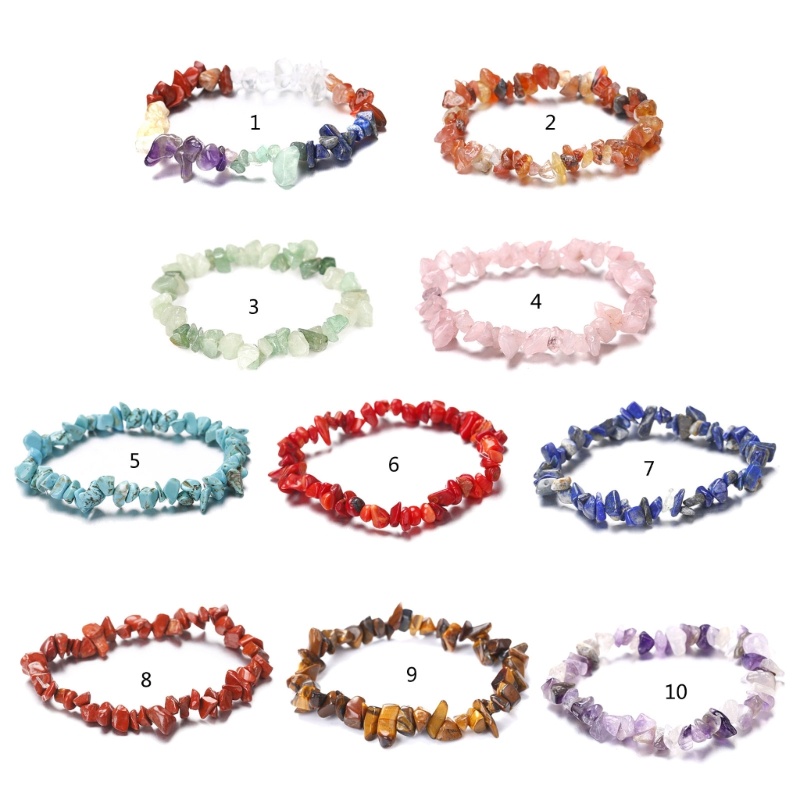 Vòng tay đá tự nhiên hạt thạch anh tím và aquamarine - Trang sức thời trang