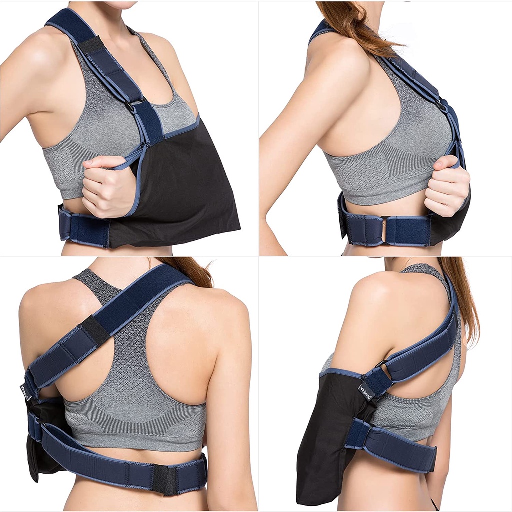 Ảnh Túi treo tay VELPEAU có dây đeo thắt lưng Thích hợp đeo khi ngủ, đai đeo y tế mỏng nhẹ cho người gãy xương, có thể điều chỉnh Khuỷu tay hỗ trợ vai và chóp xoay 3