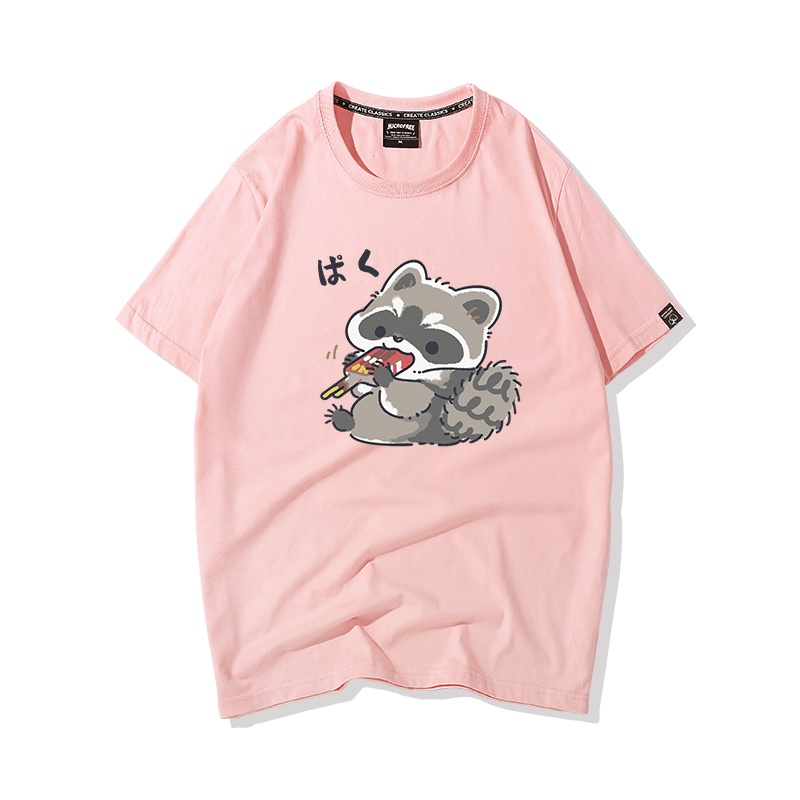 Áo Thun Nữ Tay Lỡ HappyFamily Form Rộng In Hình Chồn Mập Ú Dễ Thương Đáng Yêu Cotton 100 Cao Cấp