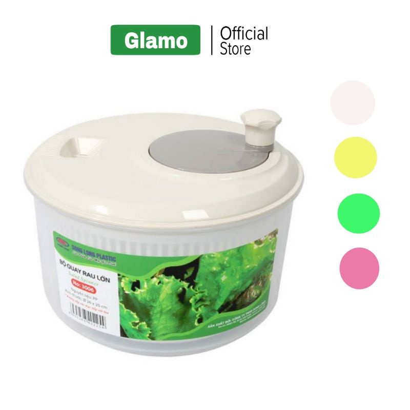 Rổ Quay Rau Cỡ Lớn Glamo Home Đường Kính 26cm Dung Tích 6L - Hàng Chính ...