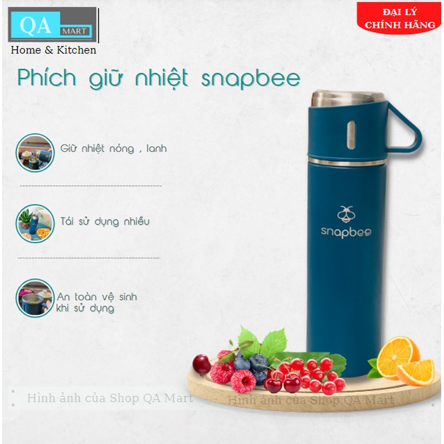 Bình giữ nhiệt Snapbee cao cấp 500ml màu sắc hiện đại, có nắp dùng làm ...