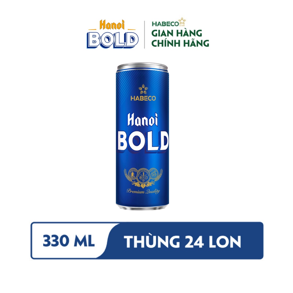 Ảnh HỎA TỐC HÀ NỘI - COMBO 2 Thùng 24 lon Bia Hanoi BOLD – HABECO (330ml/lon) 2