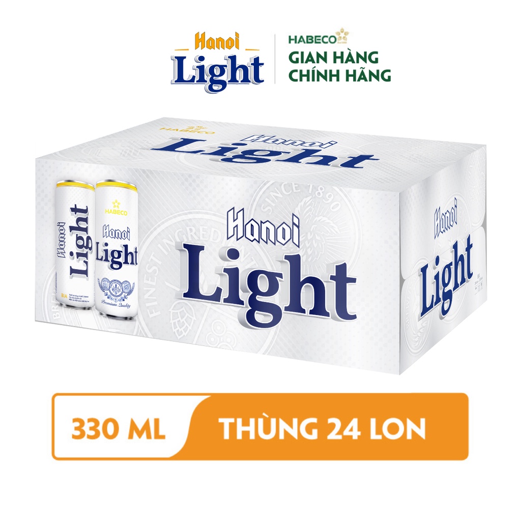 Ảnh COMBO 2 Thùng 24 lon Bia Hanoi Light – HABECO (330ml/lon) 3
