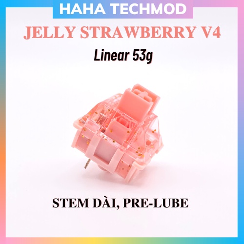 Switch Jelly Strawberry Dâu V4 Stem Dài Chống Cấn Mạch Ngược Công Tắc Bàn Phím Cơ