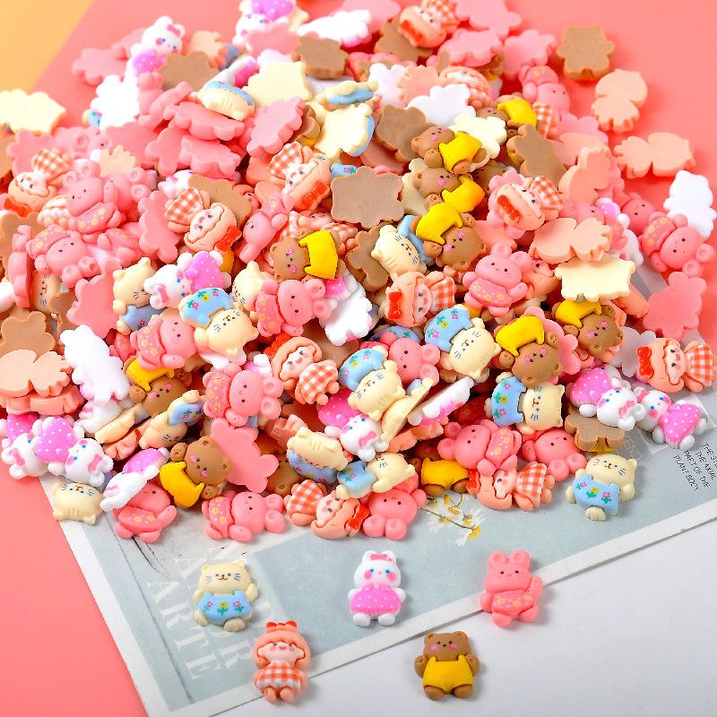 10 Charm nhựa,charm làm handmade,sticker dán kẹp cột tóc,bình nước, dán ...