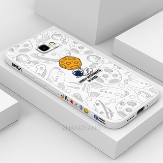 Ốp lưng silicone TPU mềm Samsung J4/J6/J7 họa tiết phi hành gia, dây đeo