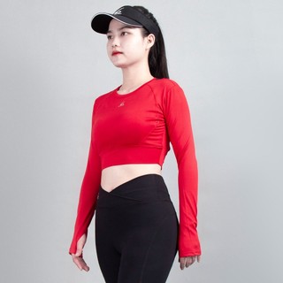 Áo thể thao Gladimax Croptop dài tay xỏ ngón C10 hỗ trợ tập luyện yoga, gym hiệu quả