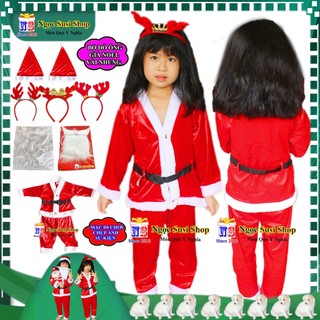 QUẦN ÁO ÔNG GIÀ NOEL BỘ ĐỒ NOEL CHO BÉ TỪ 1 - 10 TUỔI CHẤT VẢI NHUNG CAO CẤP - ĐỒ HÓA TRANG ÔNG GIÀ NOEL
