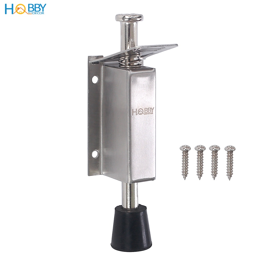 Đồ chặn cửa 2 chiều chốt đạp lò xo đế cao su Hobby Home Decor CCD1