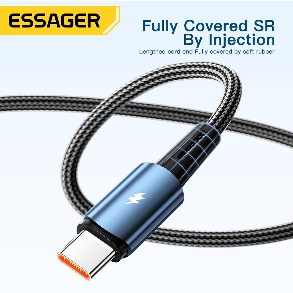 Ảnh Dây cáp sạc nhanh ESSAGER 6A 67W 120W cho Xiaomi 11Pro 12Pro K50 3