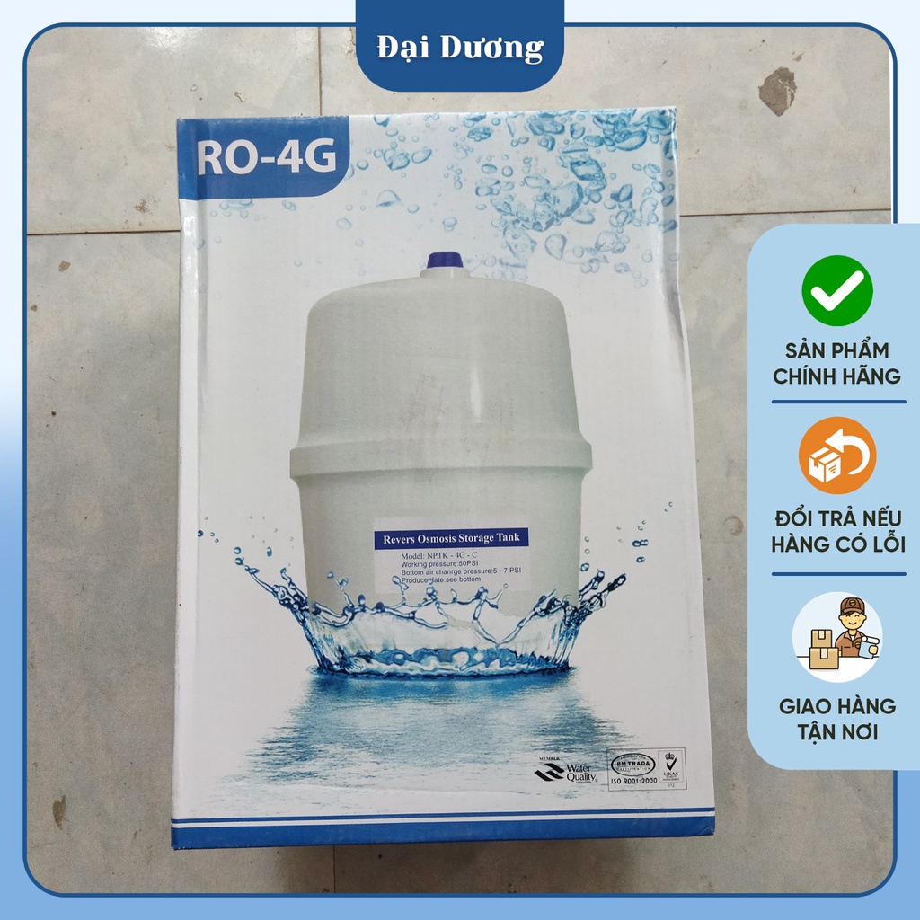 Bình áp nhựa 8L, 10L chứa nước dùng cho máy lọc nước RO gia đình