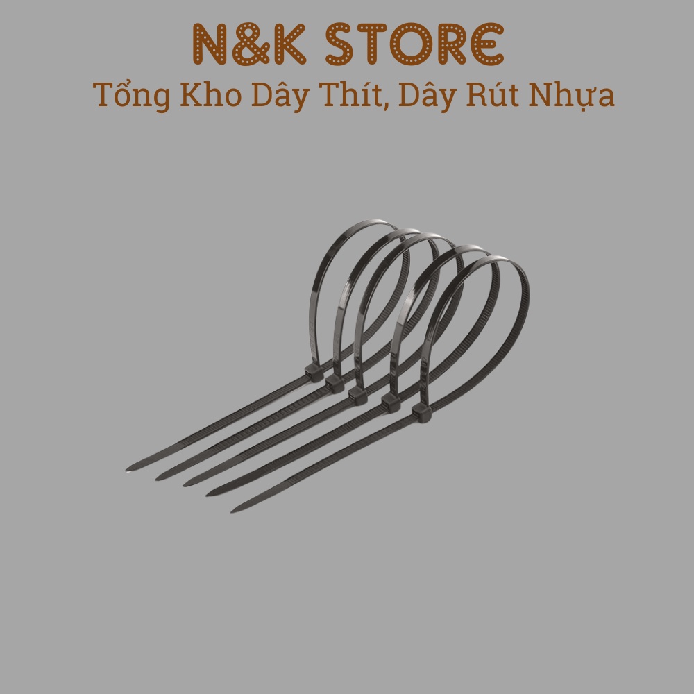 1kg dây thít nhựa chất lượng cao, 1kg dây rút nhựa đen trắng đủ size từ 10cm-50cm dẻo dai, chắc chắn