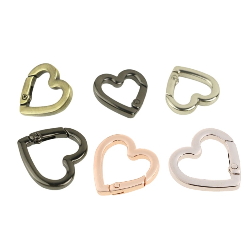 WU Kim Loại O Nhẫn Lò Xo Khóa Có Thể Mở Hình Trái Tim Carabiner Móc Khóa Túi Kẹp