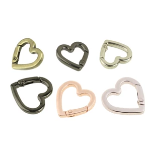 WU Kim Loại O Nhẫn Lò Xo Khóa Có Thể Mở Hình Trái Tim Carabiner Móc Khóa Túi Kẹp