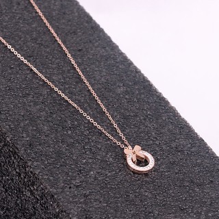 Dây chuyền nữ LAMY Diamond Bow Necklace Rose Gold 6031