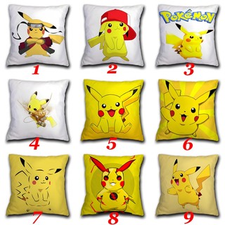 Vỏ Gối Pokemon Pikachu Một Mặt In Polyester Vỏ Gối Sofa Đệm Ô Tô Văn Phòng Nhà Trang Trí Gối (Không Có Lõi Gối)